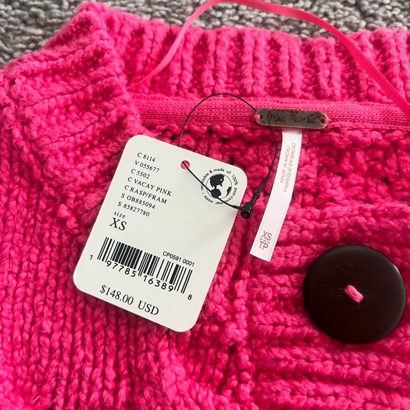 NWT Free People Bonfire Cable Knit Cardigan - Picture 4 of 7